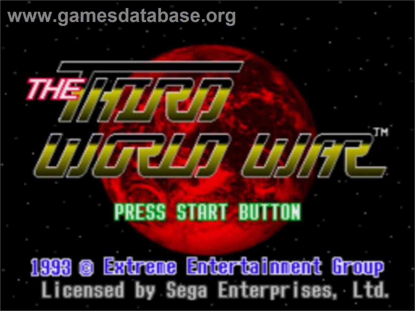 Third World War, The - Sega CD - Artwork - Title Screen