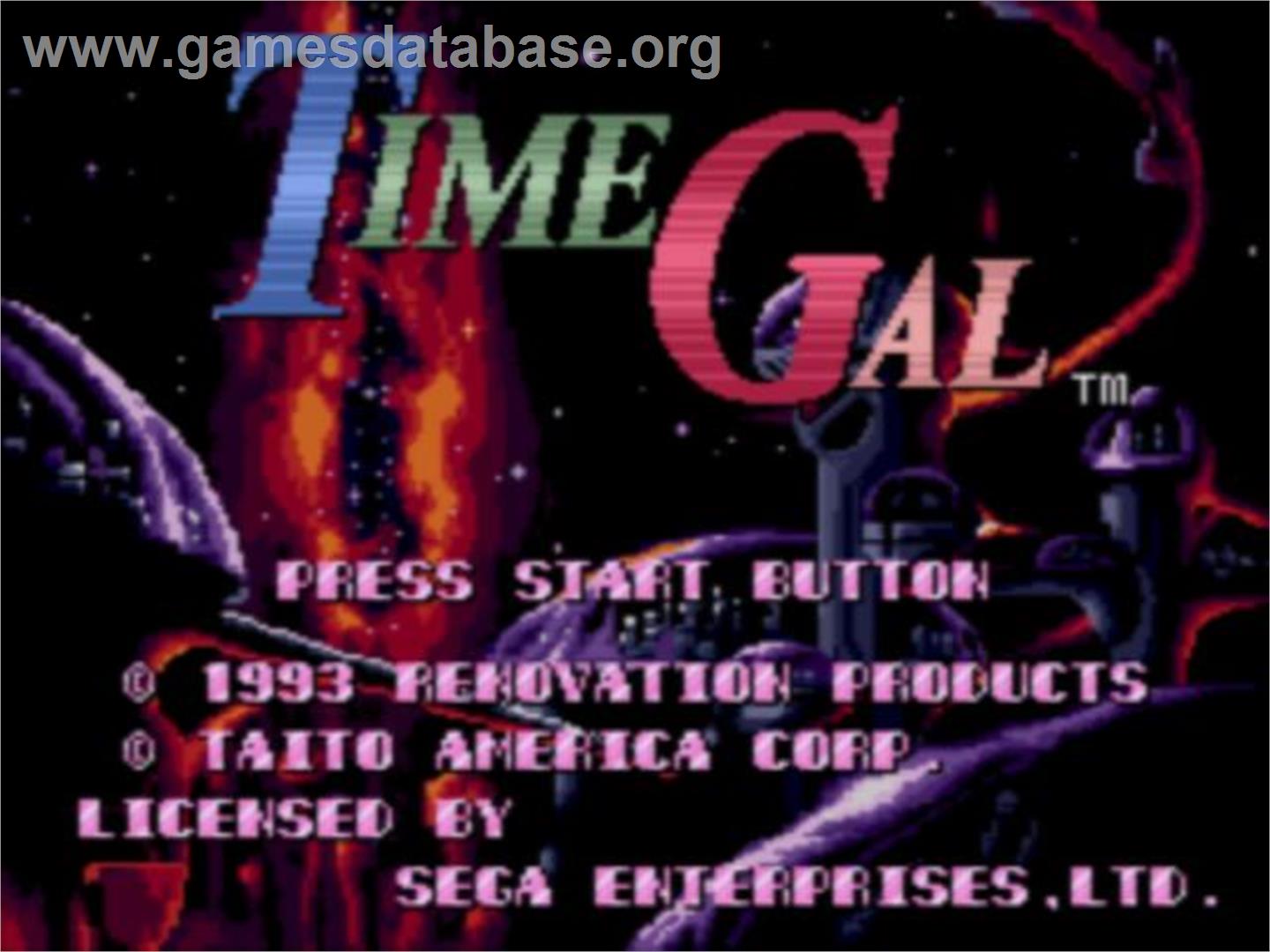 Time Gal - Sega CD - Artwork - Title Screen