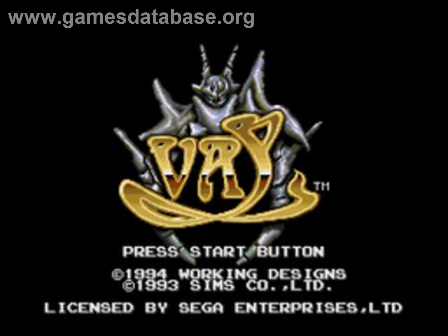 Vay - Sega CD - Artwork - Title Screen