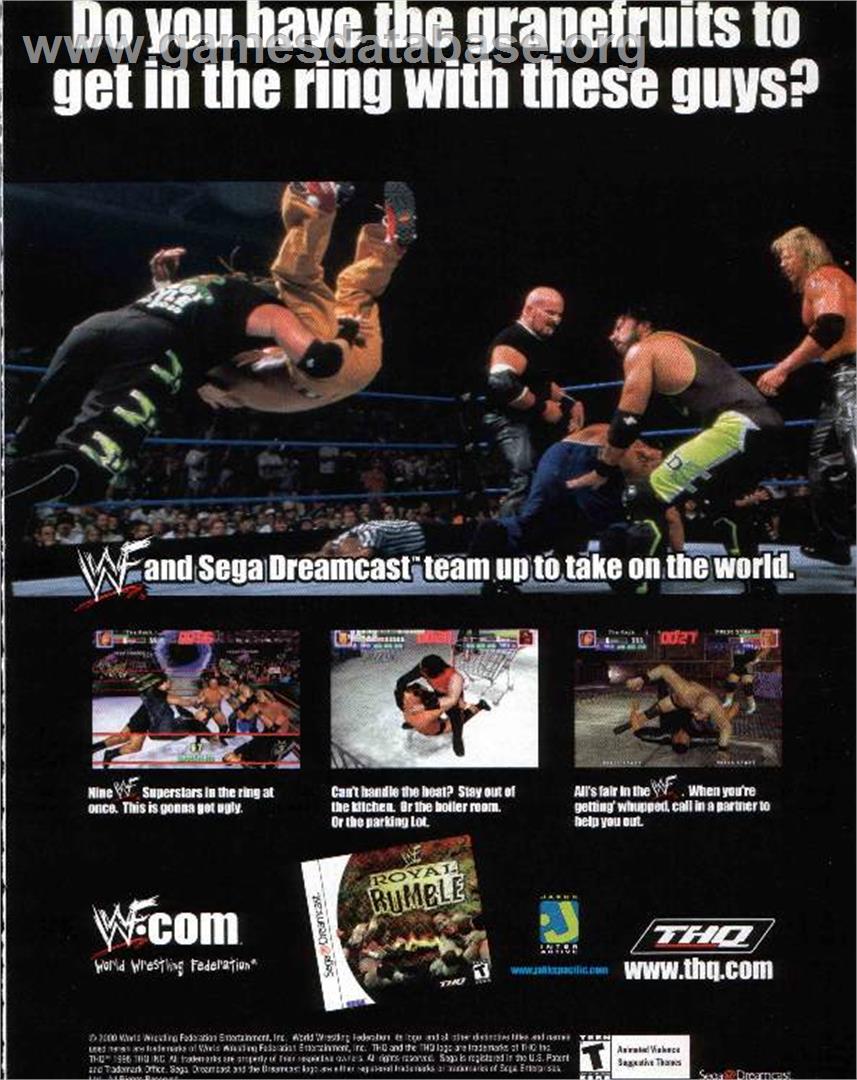WWF Royal Rumble - Sega Dreamcast - Artwork - Advert