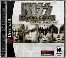 Box cover for Kiss: Psycho Circus - The Nightmare Child on the Sega Dreamcast.