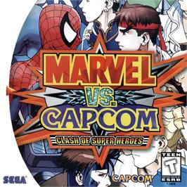 Box cover for Marvel vs. Capcom - Clash of Super Heroes on the Sega Dreamcast.