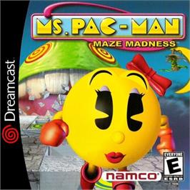Box cover for Ms. Pac-Man Maze Madness on the Sega Dreamcast.