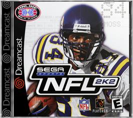 Box cover for NFL 2K2 on the Sega Dreamcast.
