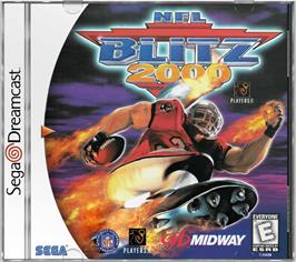 Box cover for NFL Blitz 2000 on the Sega Dreamcast.