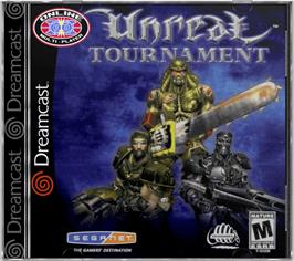 Box cover for Unreal Tournament on the Sega Dreamcast.