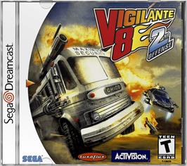 Box cover for Vigilante 8: 2nd Offense on the Sega Dreamcast.