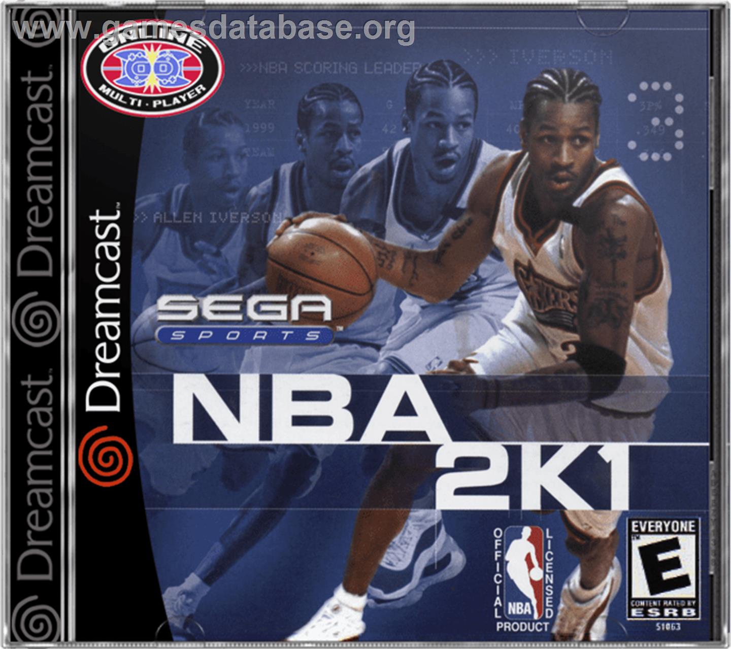 NBA 2K1 - Sega Dreamcast - Artwork - Box