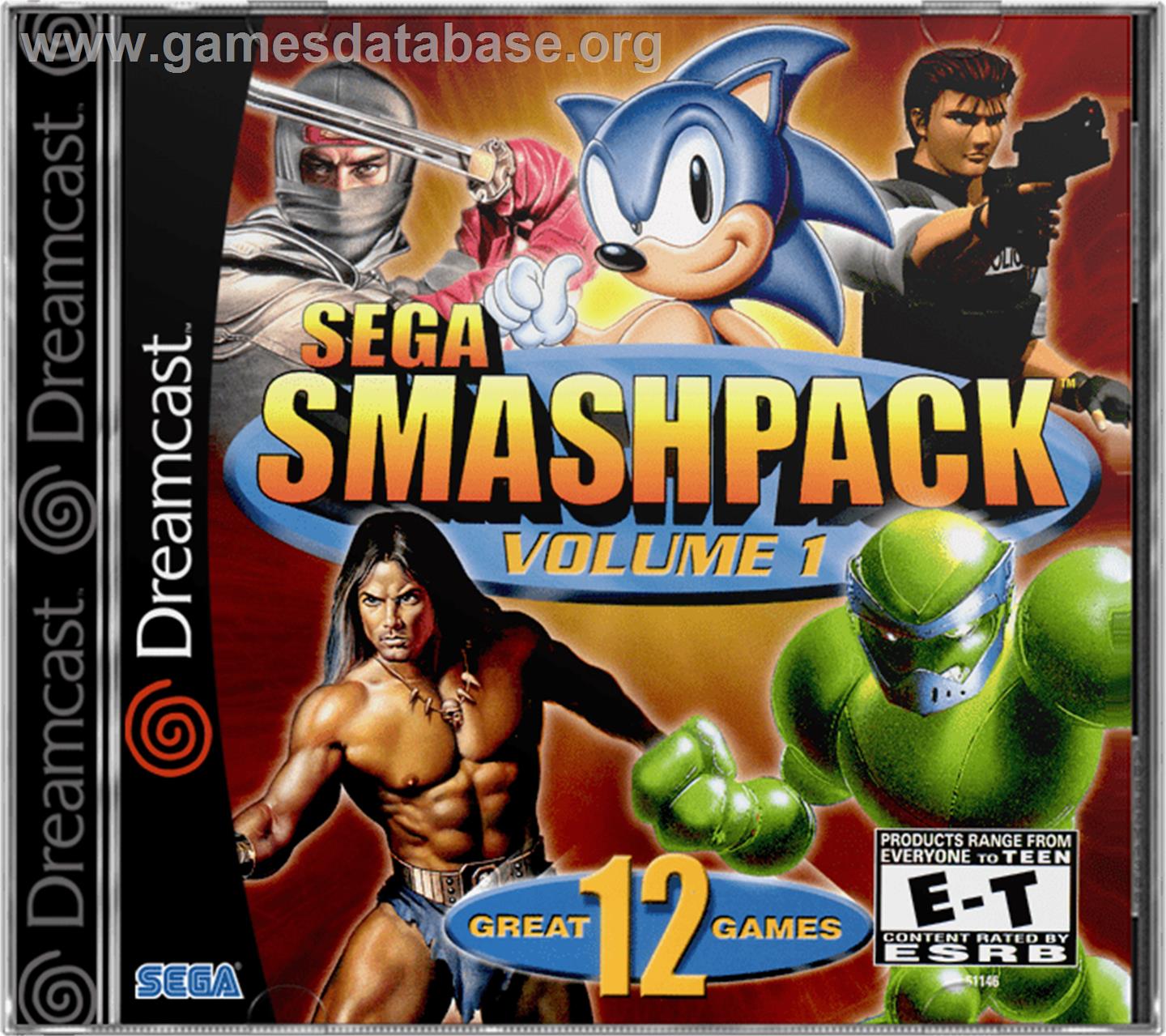 Sega Smash Pack: Volume 1 - Sega Dreamcast - Artwork - Box