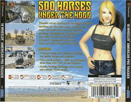 Box back cover for 18 Wheeler: American Pro Trucker on the Sega Dreamcast.
