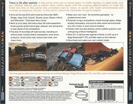 Box back cover for 4x4 Evolution on the Sega Dreamcast.