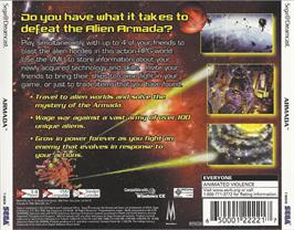 Box back cover for Armada on the Sega Dreamcast.