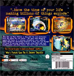 Box back cover for Bangai-O on the Sega Dreamcast.