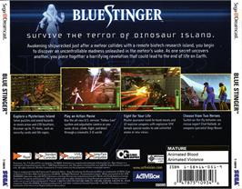 Box back cover for Blue Stinger on the Sega Dreamcast.