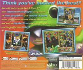 Box back cover for Bust-A-Move 4 on the Sega Dreamcast.