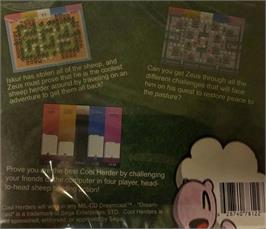 Box back cover for Cool Herders on the Sega Dreamcast.