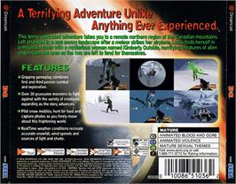 Box back cover for D2 on the Sega Dreamcast.