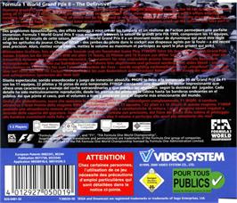 Box back cover for F1 World Grand Prix 2 on the Sega Dreamcast.