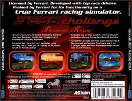 Box back cover for F355 Challenge on the Sega Dreamcast.