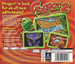 Box back cover for Frogger 2 - Swampy's Revenge on the Sega Dreamcast.