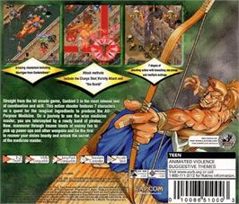 Box back cover for Gunbird 2 on the Sega Dreamcast.