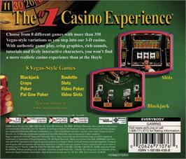 Box back cover for Hoyle Casino on the Sega Dreamcast.