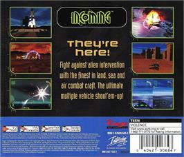 Box back cover for Incoming on the Sega Dreamcast.