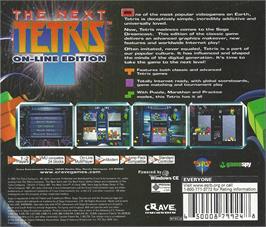 Box back cover for Next Tetris, The on the Sega Dreamcast.