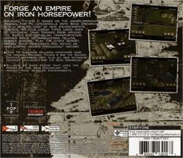 Box back cover for Railroad Tycoon 2 on the Sega Dreamcast.