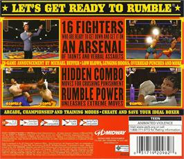 Box back cover for Ready 2 Rumble Boxing on the Sega Dreamcast.