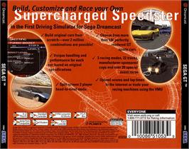 Box back cover for Sega GT: Homologation Special on the Sega Dreamcast.