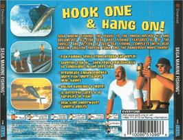 Box back cover for Sega Marine Fishing on the Sega Dreamcast.