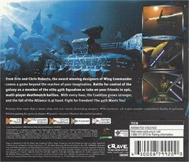 Box back cover for StarLancer on the Sega Dreamcast.