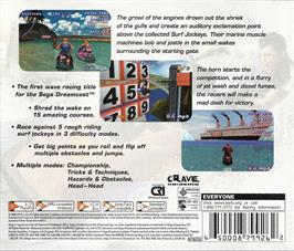 Box back cover for Surf Rocket Racers on the Sega Dreamcast.
