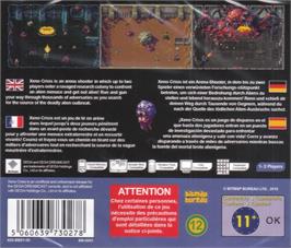 Box back cover for Xeno Crisis on the Sega Dreamcast.