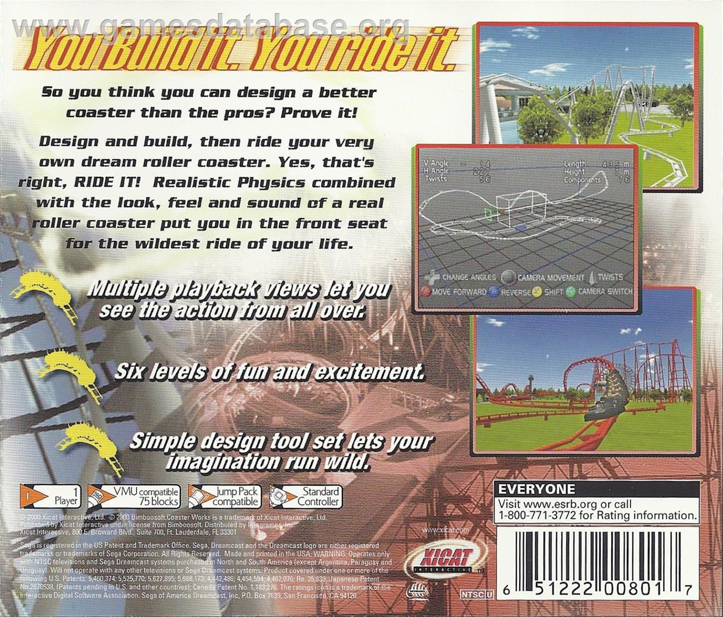 Coaster Works - Sega Dreamcast - Artwork - Box Back
