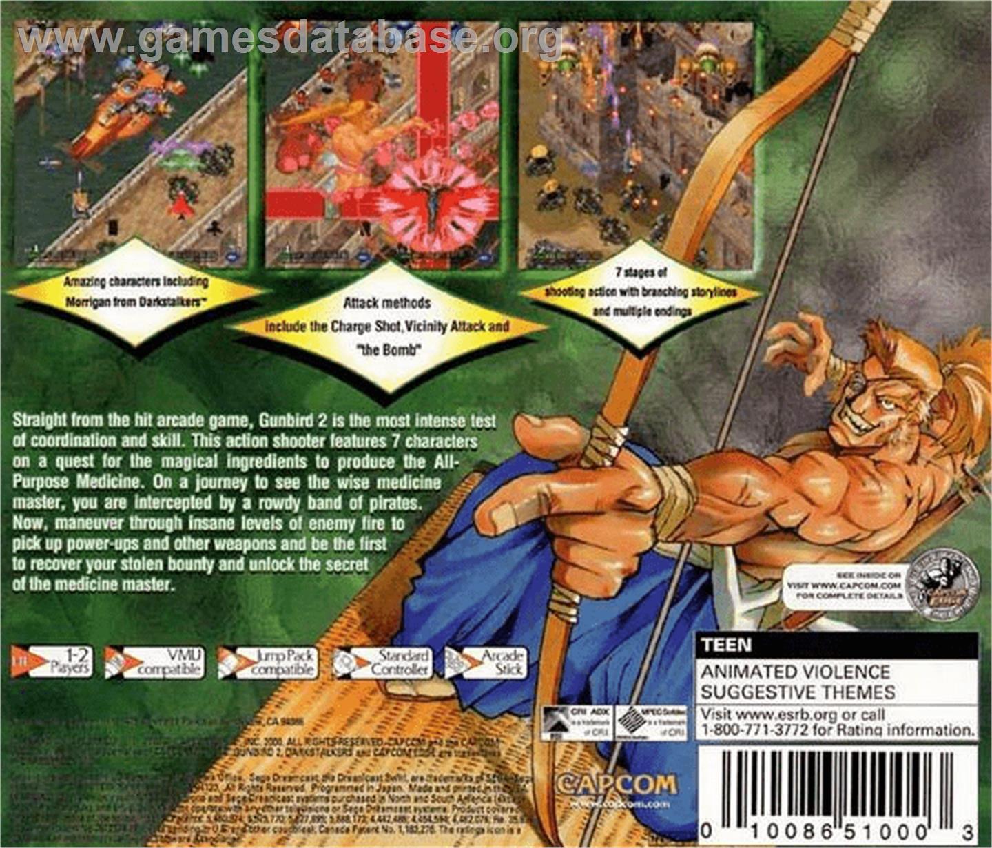 Gunbird 2 - Sega Dreamcast - Artwork - Box Back