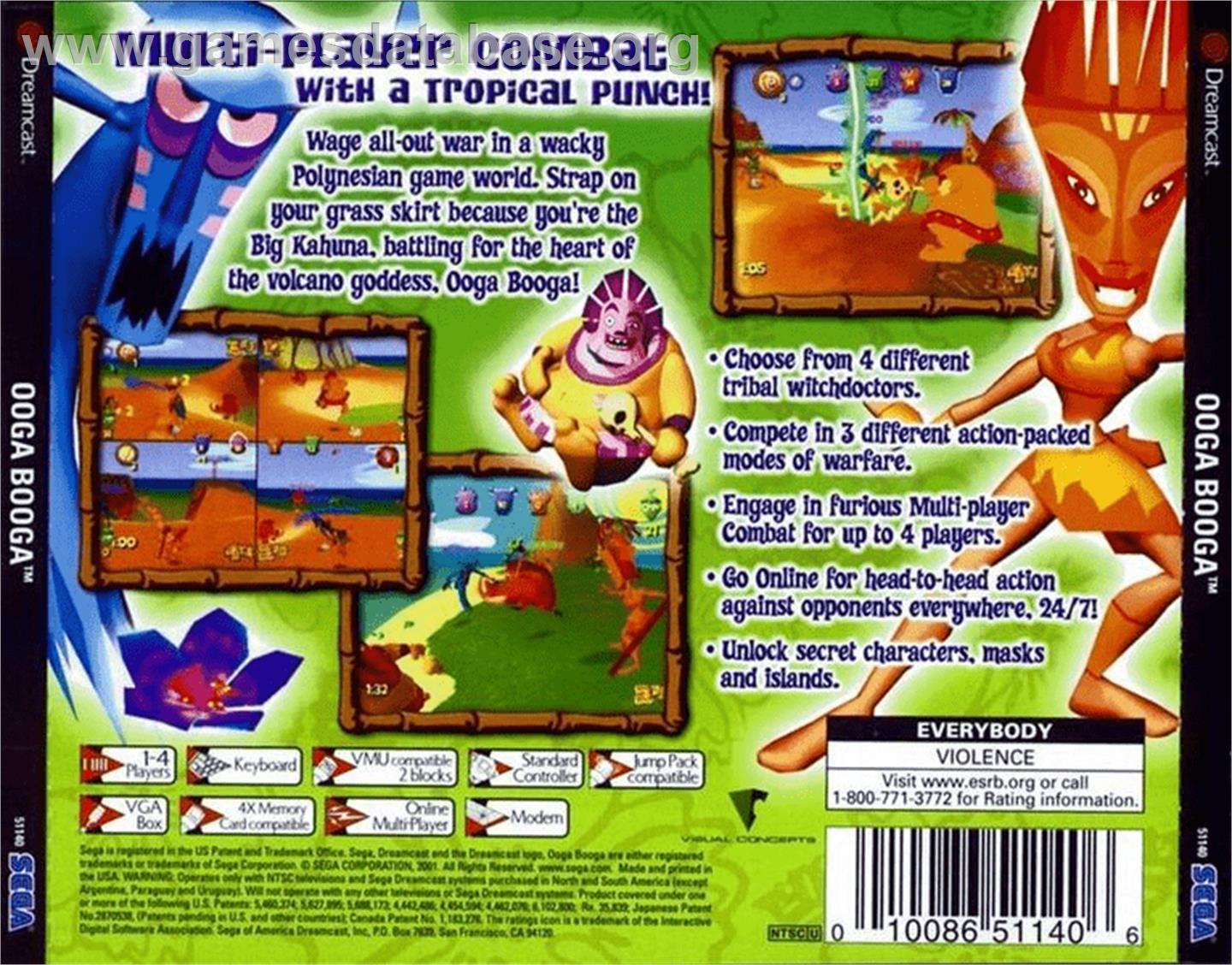 Ooga Booga - Sega Dreamcast - Artwork - Box Back