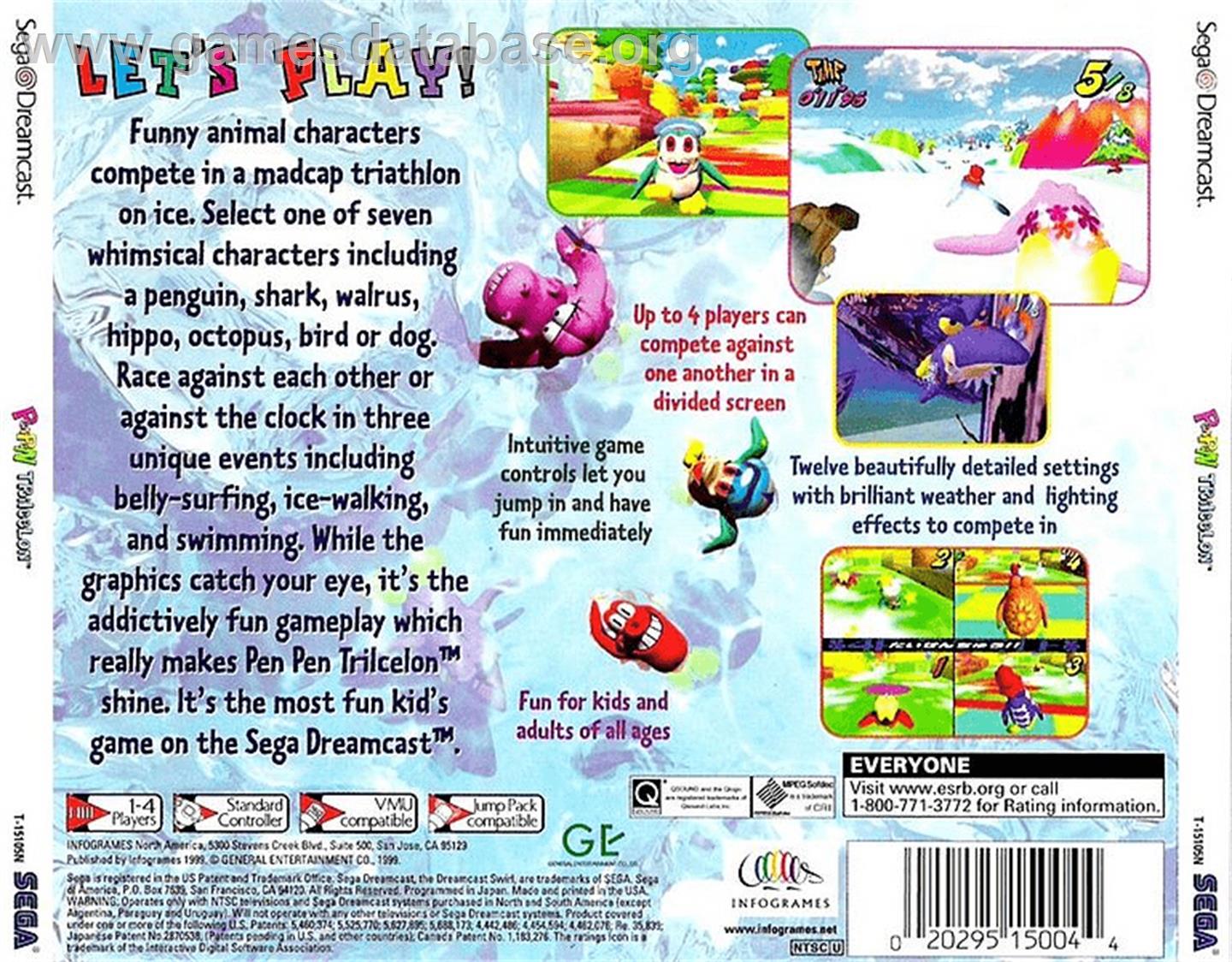 Pen Pen Tri-Icelon - Sega Dreamcast - Artwork - Box Back