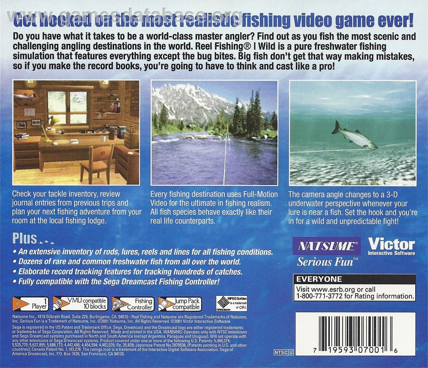 Reel Fishing: Wild - Sega Dreamcast - Artwork - Box Back