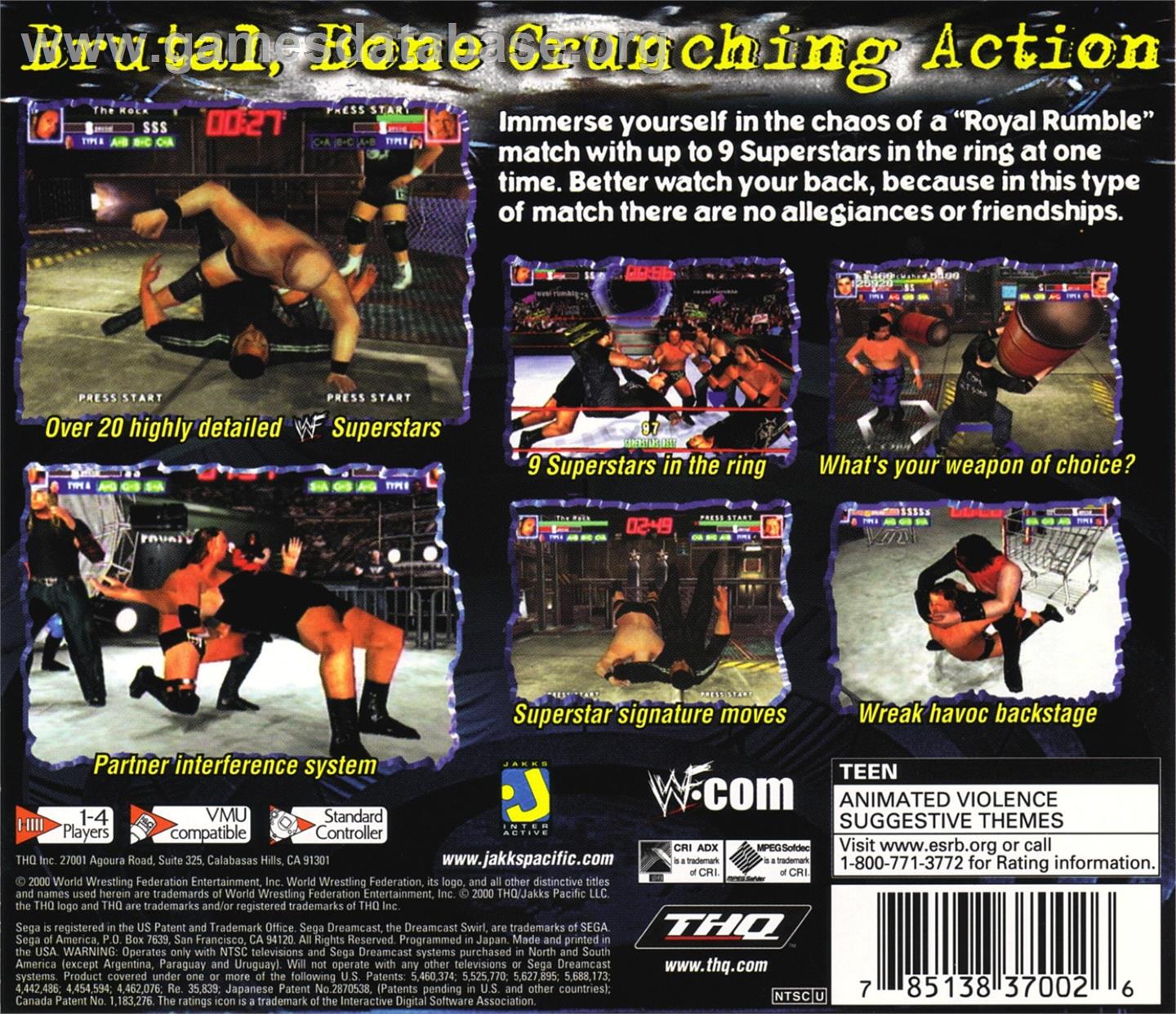 WWF Royal Rumble - Sega Dreamcast - Artwork - Box Back