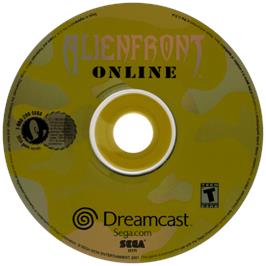 Cartridge artwork for Alien Front Online on the Sega Dreamcast.