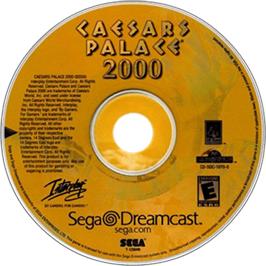 Cartridge artwork for Caesar's Palace 2000: Millennium Gold Edition on the Sega Dreamcast.