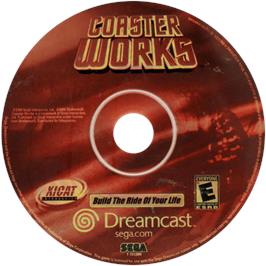 Cartridge artwork for Coaster Works on the Sega Dreamcast.