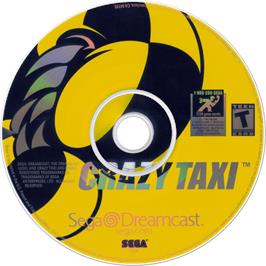 Cartridge artwork for Crazy Taxi on the Sega Dreamcast.