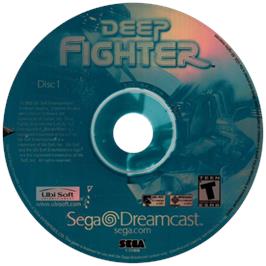 Cartridge artwork for Deep Fighter on the Sega Dreamcast.