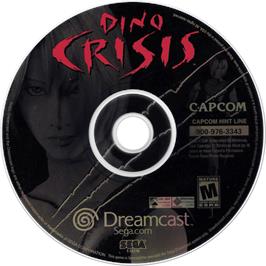 Cartridge artwork for Dino Crisis on the Sega Dreamcast.