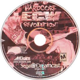 Cartridge artwork for ECW Hardcore Revolution on the Sega Dreamcast.