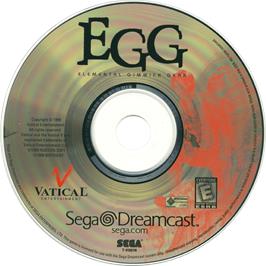 Cartridge artwork for EGG: Elemental Gimmick Gear on the Sega Dreamcast.
