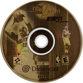 Cartridge artwork for ESPN NBA 2Night on the Sega Dreamcast.